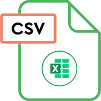 Csv File Format Icon Rounded Shapes Outline png