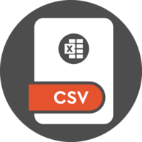 Csv File Format Icon Circular Shape png