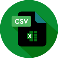 Csv File Format Icon Rounded Shapes With Circle Outside png