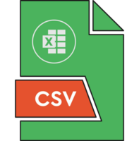 Csv File Format Icon In Shapes Orange And Cinnabar Colors png