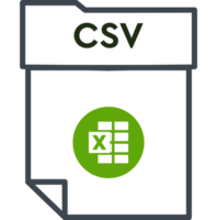 Csv File Format Minimal Icon With Thick Outline png
