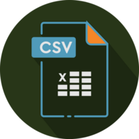 Csv File Format Minimal Icon With Circle Outside png