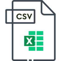 Csv File Format Minimal Icon With Black Outline png