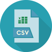 Csv File Format Icon Space In Shapes And Circular Shape Outside png