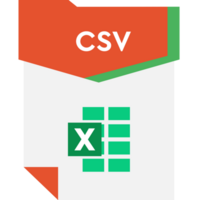Csv File Format Minimal Icon png