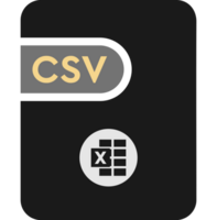 Csv File Icon Black Fill And Download Symbol png