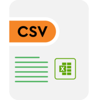 Csv File Icon Orange And Japanese Laurel Color png