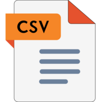 Csv File Icon With Orange Color png