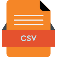 Csv File Icon With Orange Color V1 png