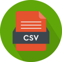 Csv File Icon With Orange Color In Circular Shape png