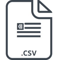 Csv File Icon With Symbol png