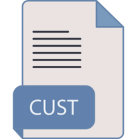 Cust File Extension Icon Rounded Lines And Crisp Corners png