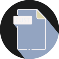 Cust File Fomat Minimal Icon With Circle Outside png