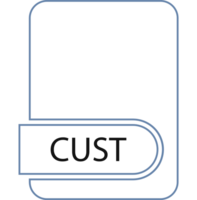 Cust File Format Icon Black Outline And Light Color png