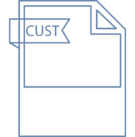 Cust File Format Icon Black Outline And Light Color Text png