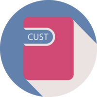 Cust File Icon Black Shadow With Rounded Corners In Circular png