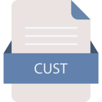Cust File Icon With Color And Rounded Corners And Folded Doc png