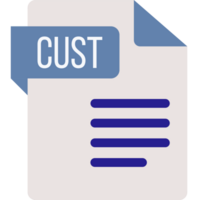 Cust File Icon With Dark Ciolor And Folded Doc png