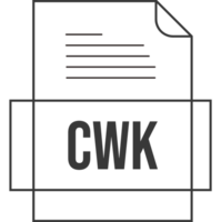 Cwk File Icon Crisp Thick Outline Sharp Corners png