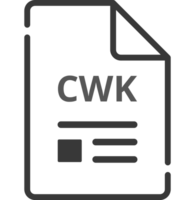 Cwk File Icon Minimal Outline With Symbols png