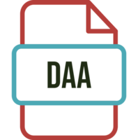 Daa File Icon With Bold Outline png