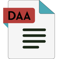 Daa File Icon With Maroon Flush Color png