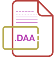 Daa File Extension Icon Little Dot And Color Fill png