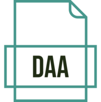Daa File Icon Thick Outline Sharp Corners png