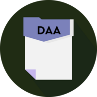 Daa File Format Minimal Icon With Circular Shape png