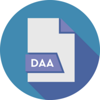 Daa File Format Icon Space In Shapes And Circular Shape Outside png