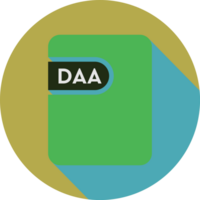 Daa File Icon Jelly Bean And Maroon Flush Color In Circular Shape png