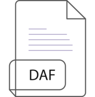Daf File Extension Icobn Crisp Corners Thick Outline png
