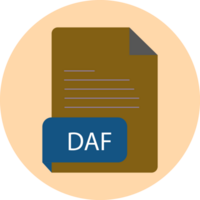 Daf File Extension Icon Black Color Crisp Corners Circular Shape png