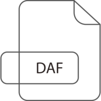 Daf File Extension Icon Raw Thicker Outline png