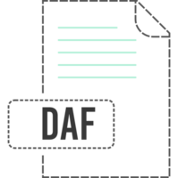Daf File Format Icon Dashed Outline png