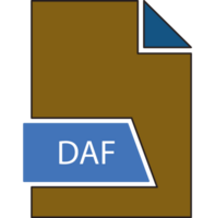 Daf File Format Icon In Shapes 2 Colors And Side Contour png