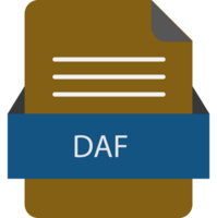 Daf File Icon With Color And Rounded Corners And Folded Doc png