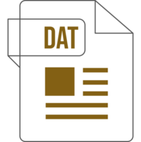 Dat Icon Inside Transparent Outline And Sharp Corners png