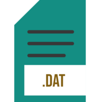 Dat File Extension Icon Minimal Colro Fill png