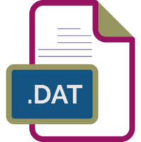 Dat File Extension Icon Color Fill Rounded Corners Inside Transparent png
