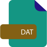 Dat File Extension Icon Rounded Corners And Deep Color png