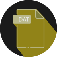Dat File Fomat Minimal Icon With Circle Outside png