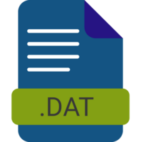 Dat File Extension Icon With Symbol png