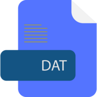 Dat File Extension Rounded Lines And Shape png