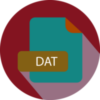 Dat File Extension Icon With Black Shadow Circular Icon png
