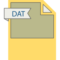 Dat File Format Icon Minimal png