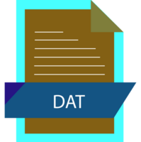 Dat File Format Icon Modern Design png