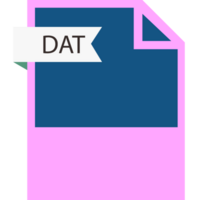 Dat File Format Icon Roe Color Fill png