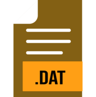 Dat File Format Icon Outline And Fill png