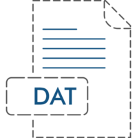 Dat File Format Icon Rounded Outline png